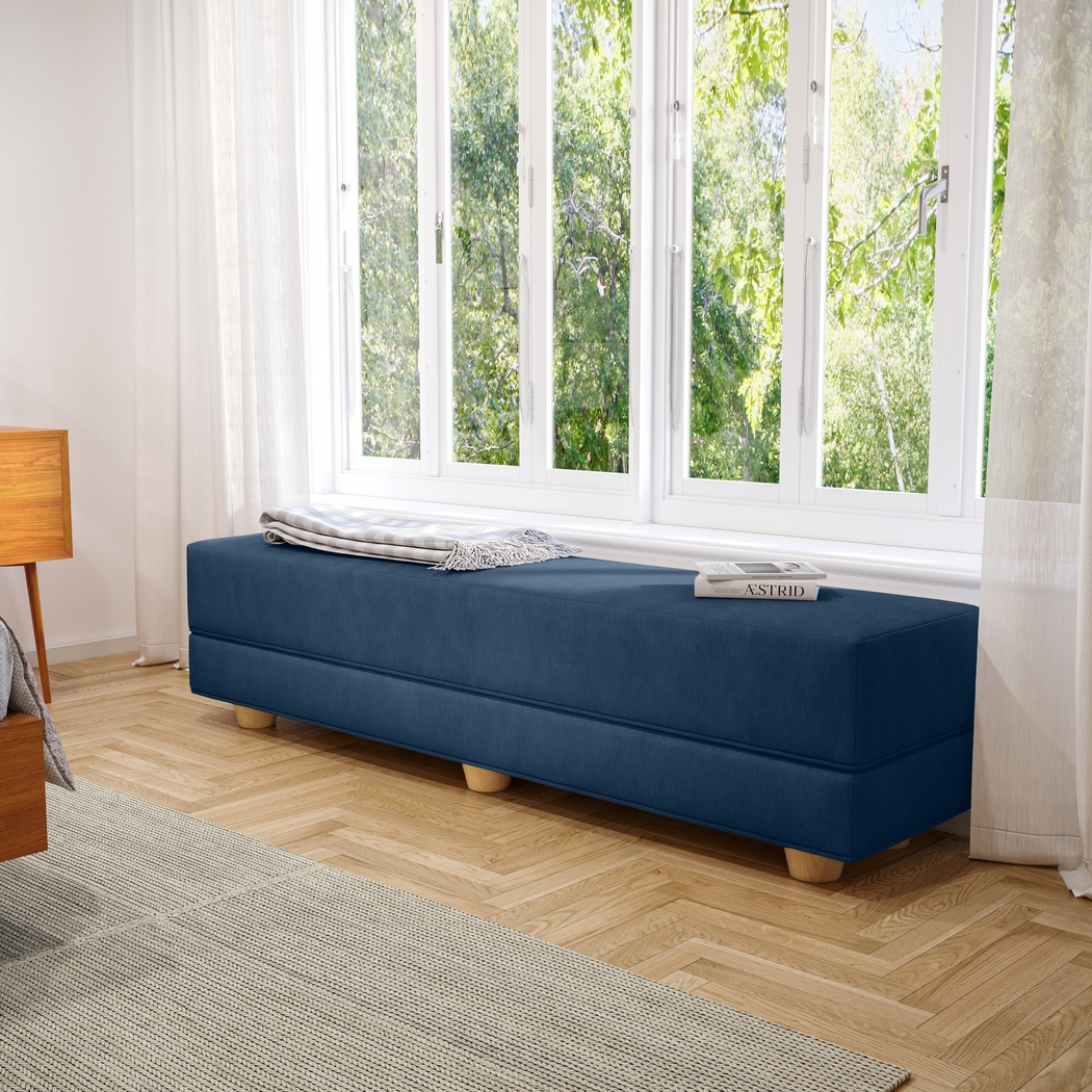 Casila Indigo Twin Bed Bench - Thumbnail - Image 4