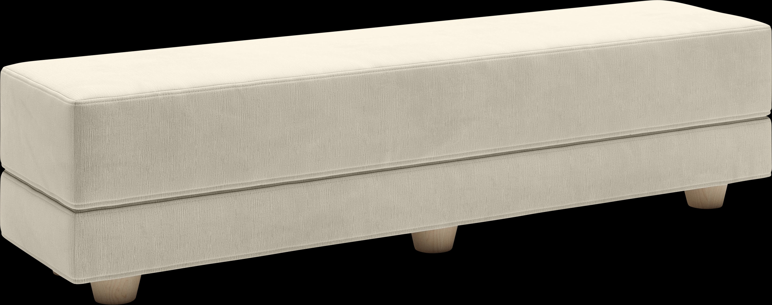 Casila Ivory Twin Bed Bench - Thumbnail - Image 1