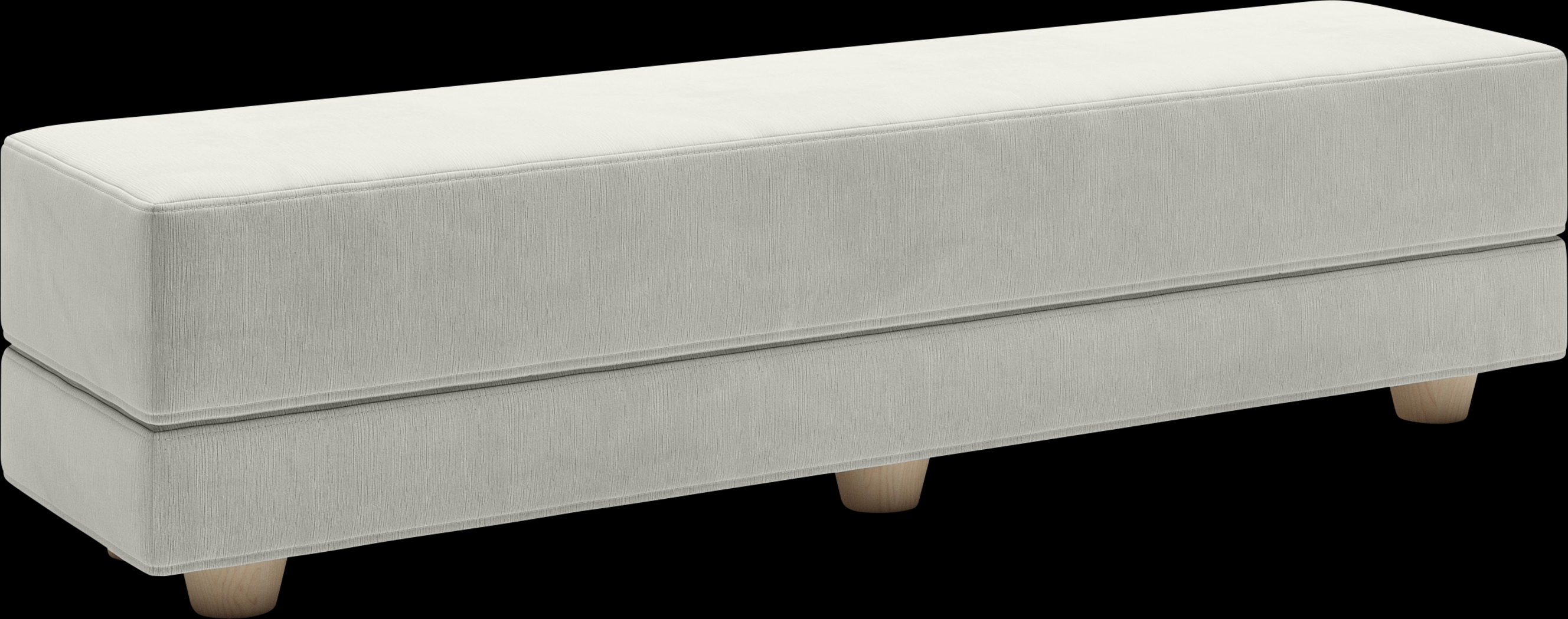 Casila Light Gray Twin Bed Bench - Thumbnail - Image 1