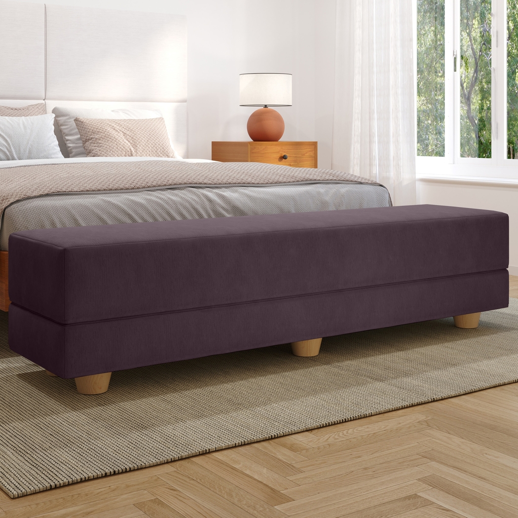 Casila Purple Twin Bed Bench - Thumbnail - Image 2
