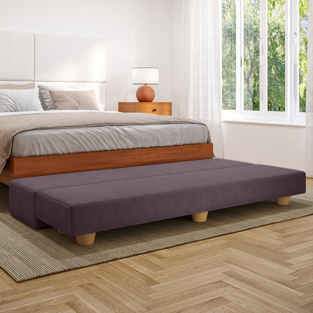 Casila Purple Twin Bed Bench - Thumbnail - Image 3