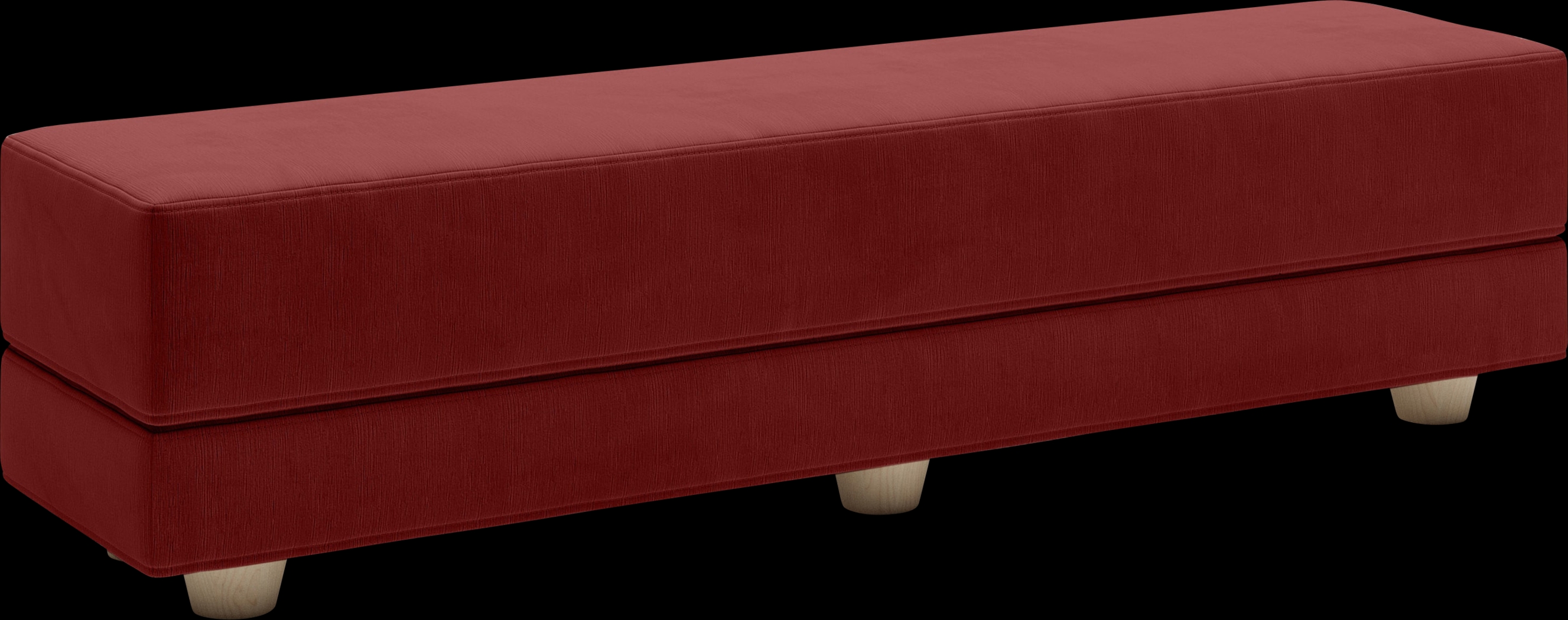Casila Red Twin Bed Bench - Thumbnail - Image 1