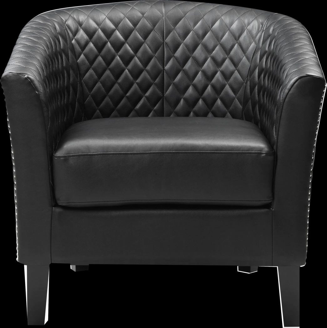 Casino Drive Black Accent Chair - Thumbnail - Image 2