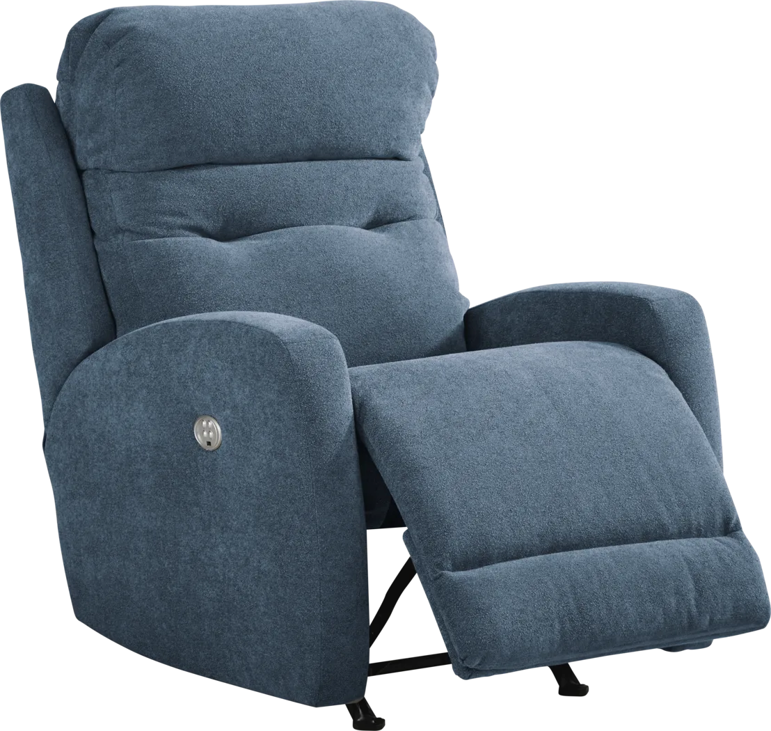 Cason Lane Blue Dual Power Recliner - Thumbnail - Image 2