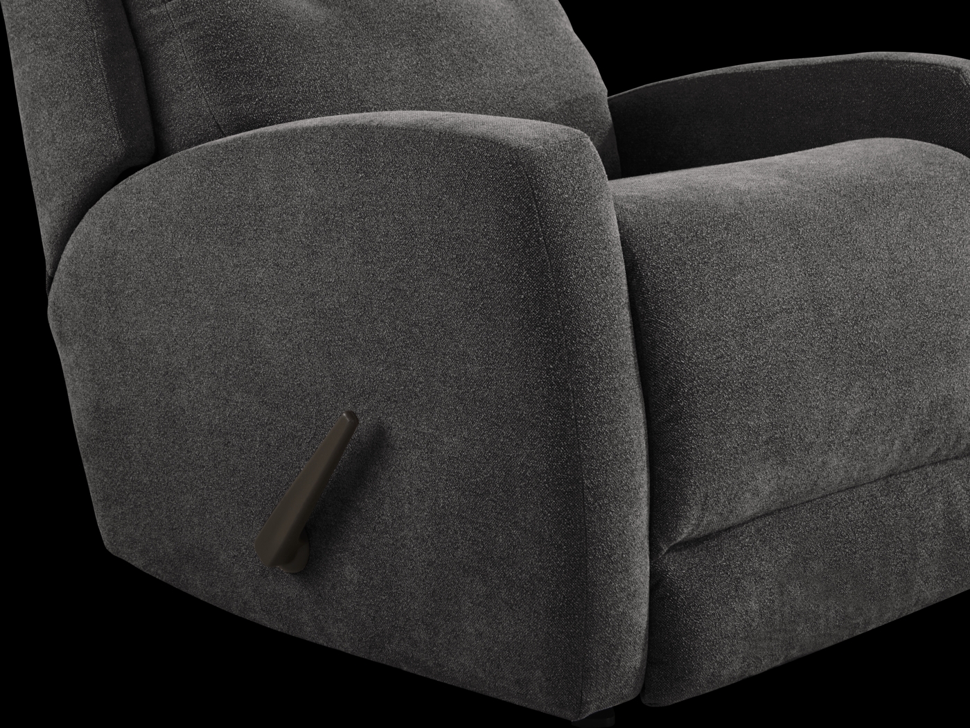 Cason Lane Dark Gray Rocker Recliner - Thumbnail - Image 3