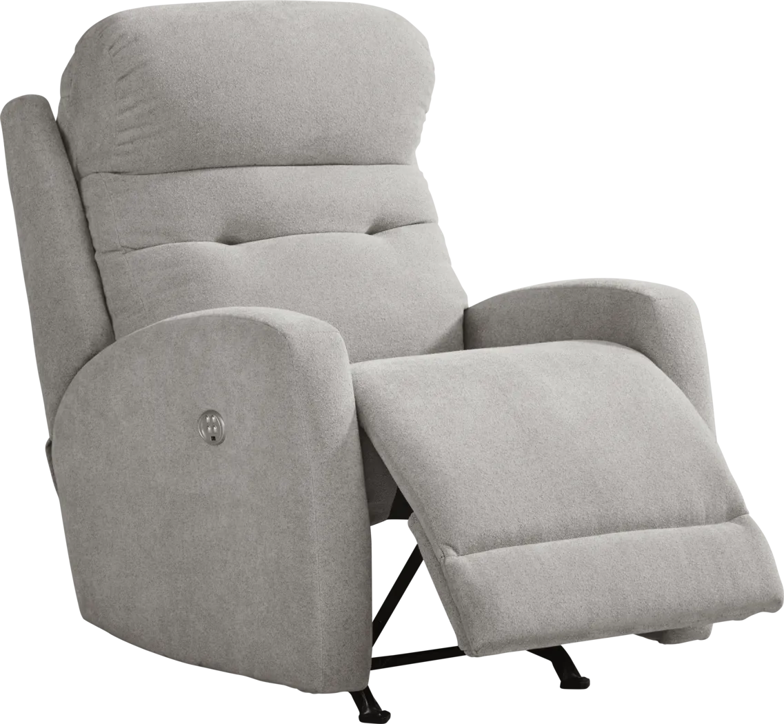 Cason Lane Light Gray Dual Power Recliner - Thumbnail - Image 2