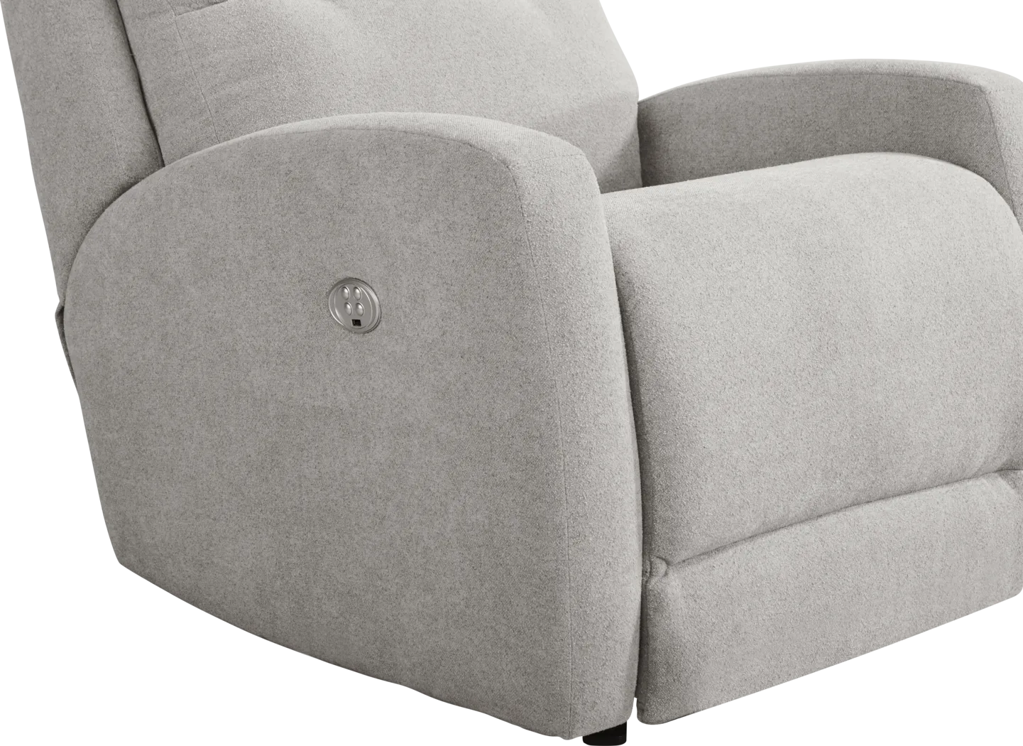 Cason Lane Light Gray Dual Power Recliner - Thumbnail - Image 4