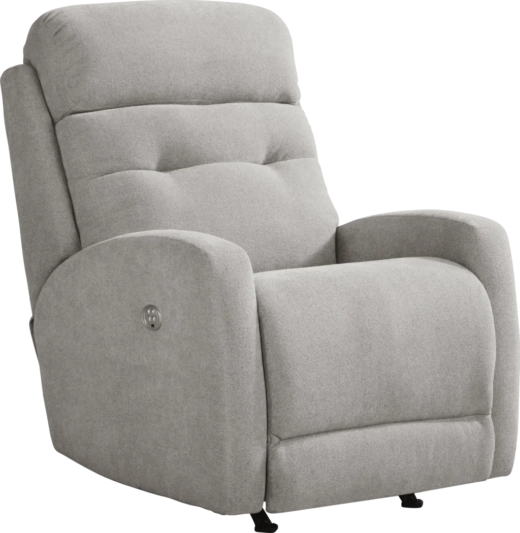 Cason Lane Light Gray Dual Power Recliner - Thumbnail - Image 1