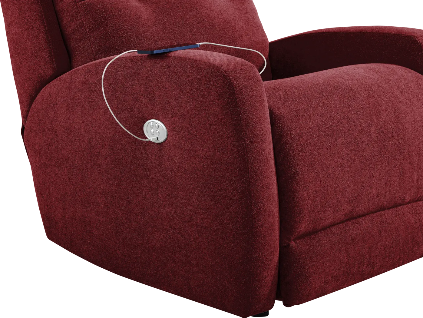 Cason Lane Red Dual Power Recliner - Image 5