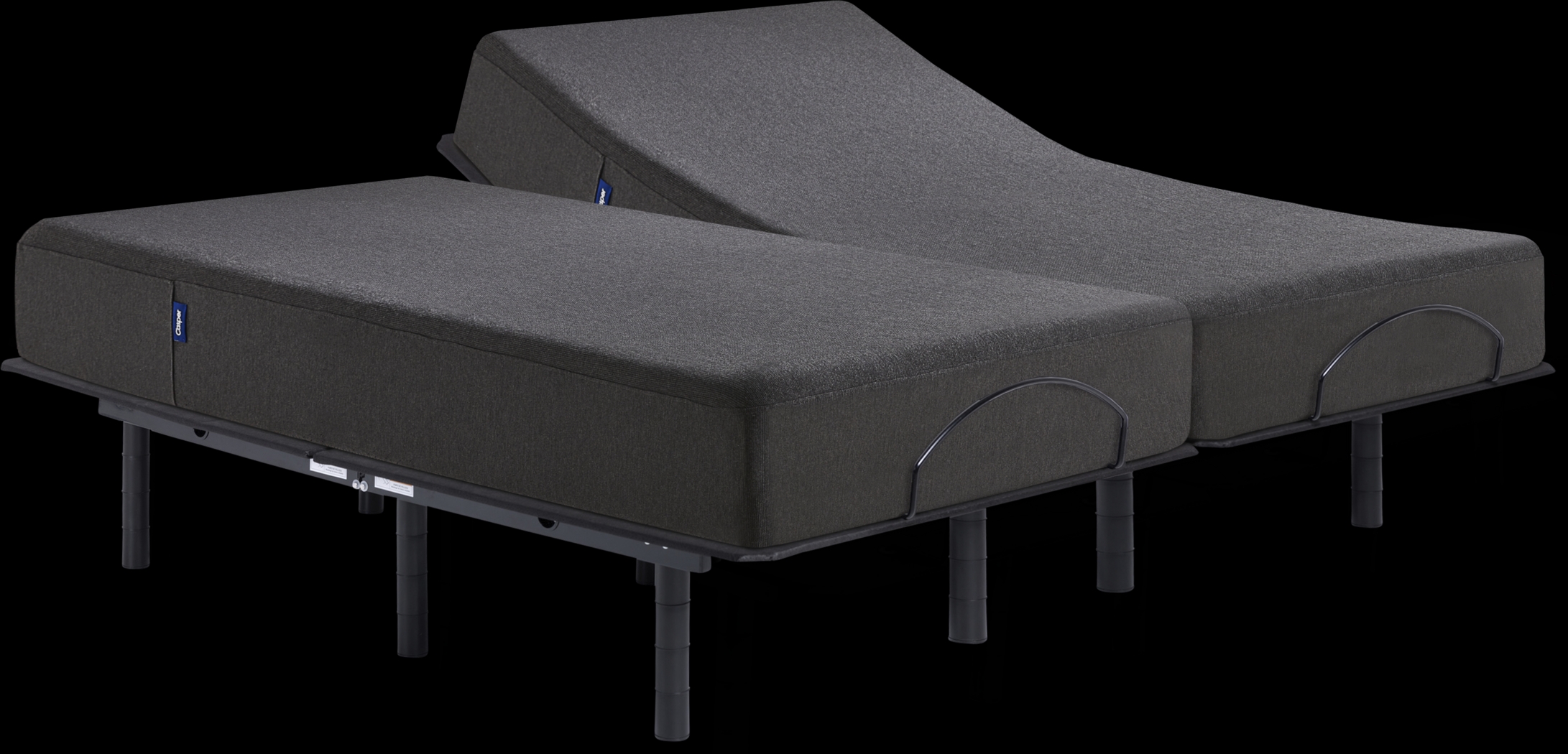 Casper Onyx Split King Mattress with Head Up Only Base - Thumbnail - Image 1