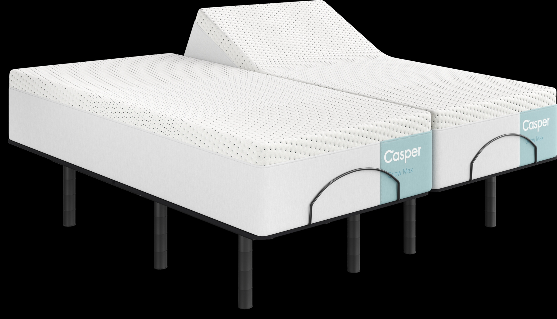 Casper Snow Max Split King Mattress with Head Up Only Base - Thumbnail - Image 1
