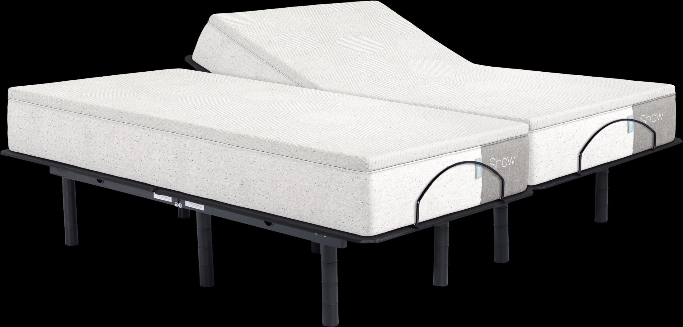 Casper Snow Split King Mattress with Head Up Only Base - Thumbnail - Image 1