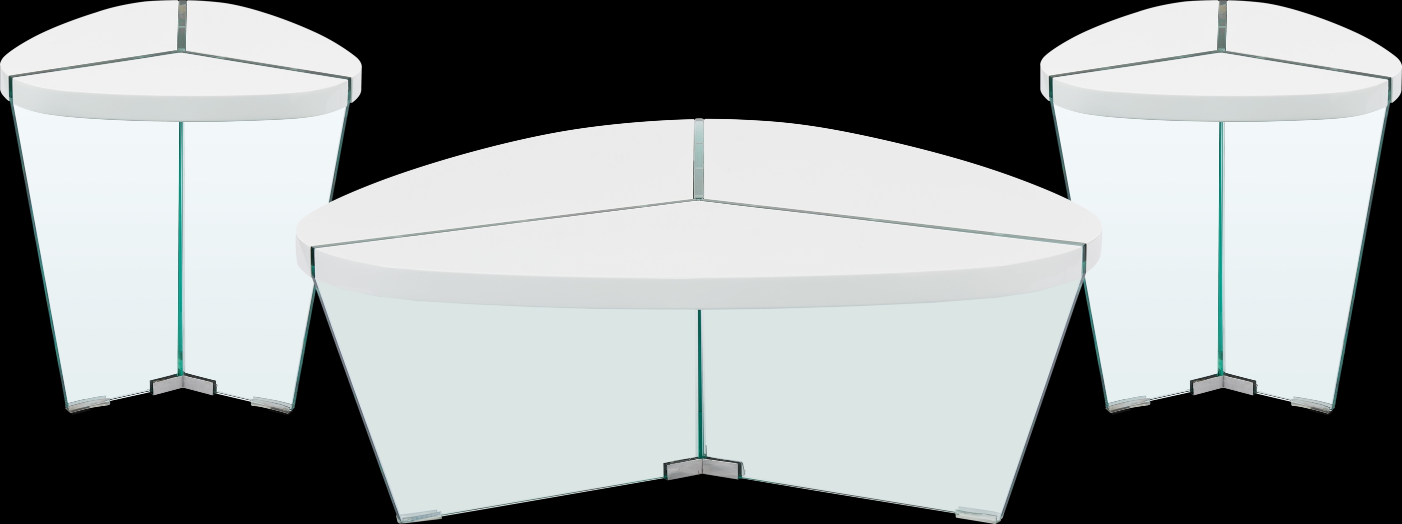 Caspian Court White 3 Pc Table Set - Thumbnail - Image 1