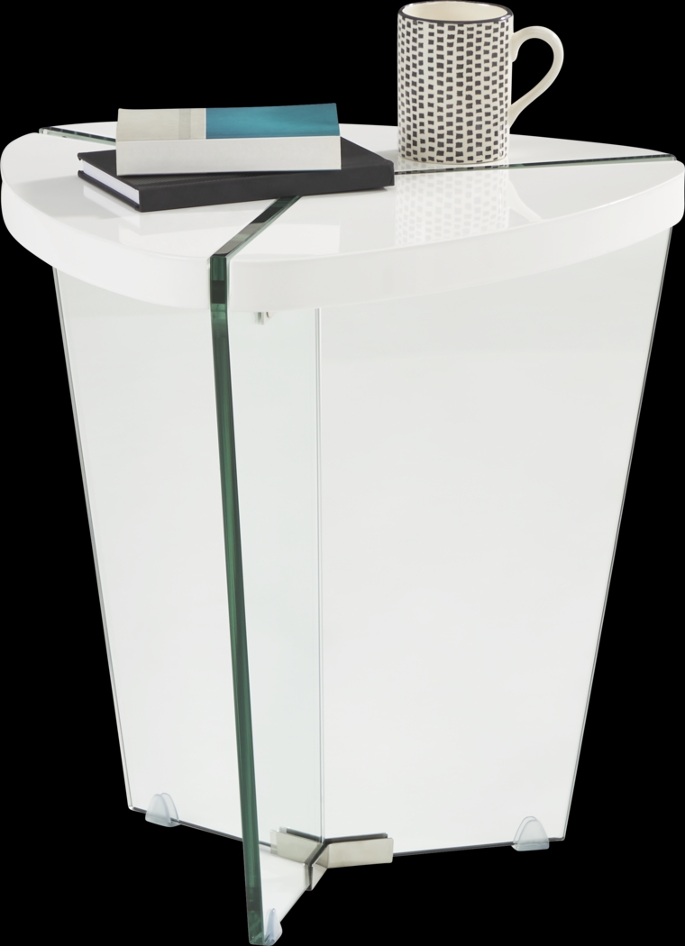 Caspian Court White End Table - Thumbnail - Image 3