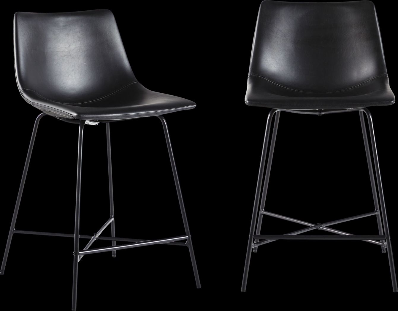 Cassamia Black Barstool, Set of 2 - Thumbnail - Image 5