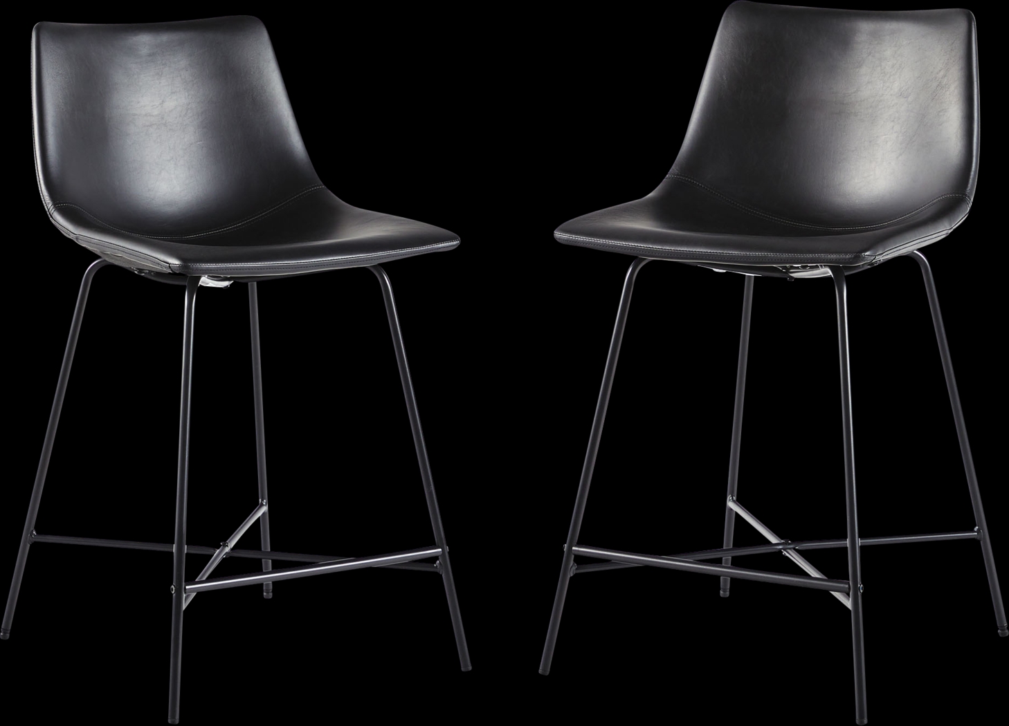 Cassamia Black Barstool, Set of 2 - Thumbnail - Image 1