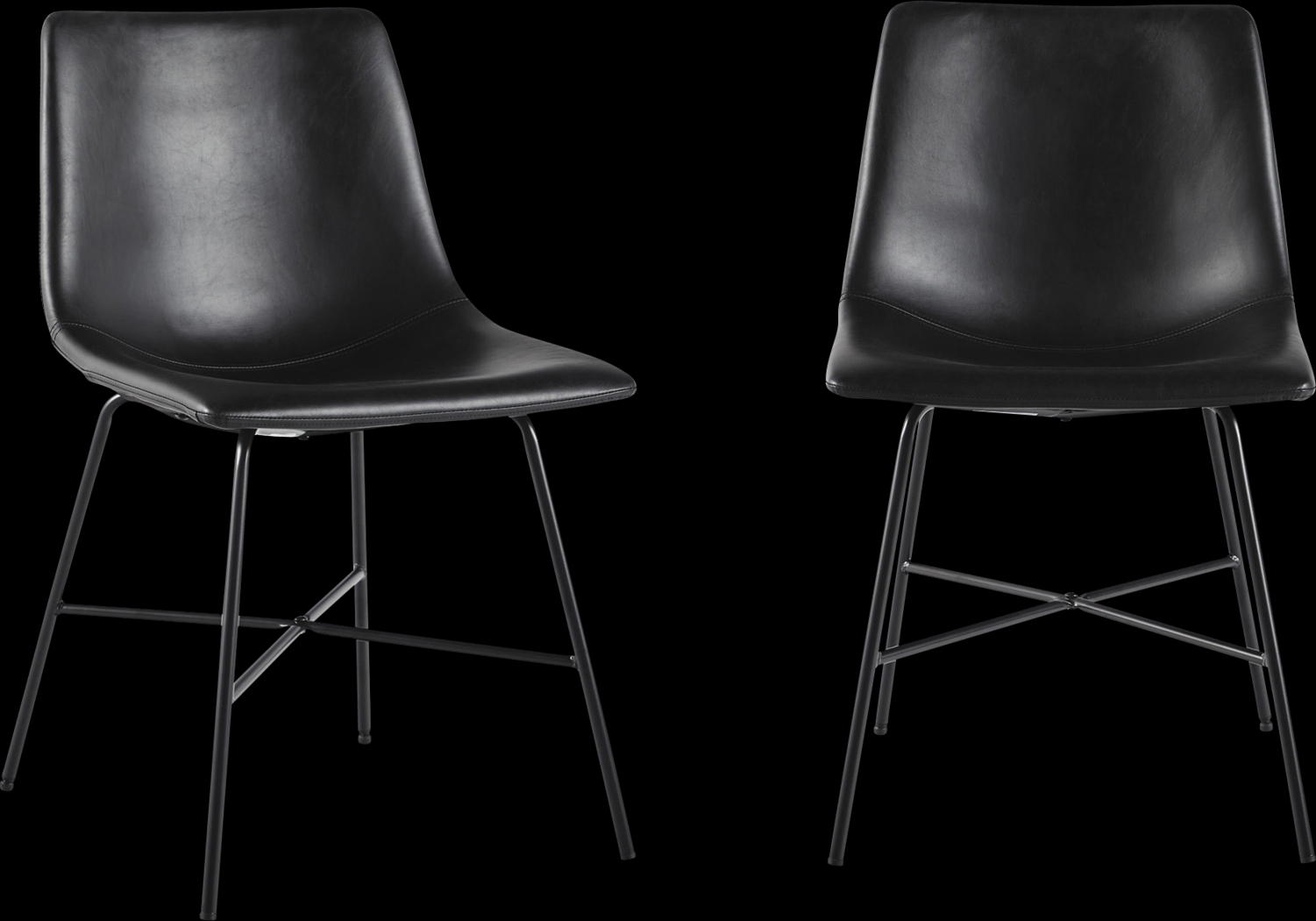 Cassamia Black Side Chair, Set of 2 - Thumbnail - Image 4