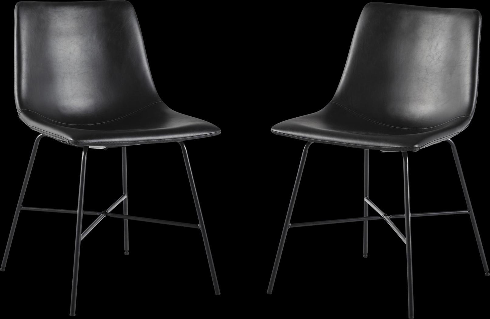 Cassamia Black Side Chair, Set of 2 - Thumbnail - Image 1