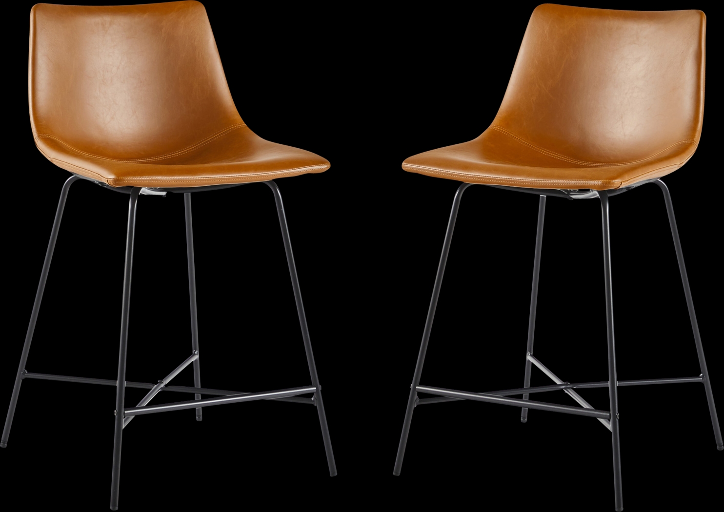 Cassamia Brown Barstool, Set of 2 - Thumbnail - Image 1