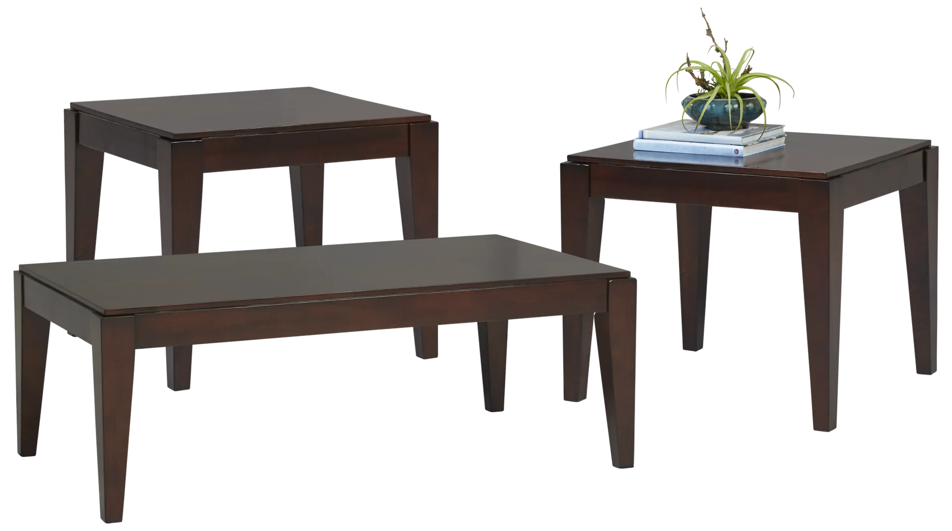 dark cherry 3 pc table set