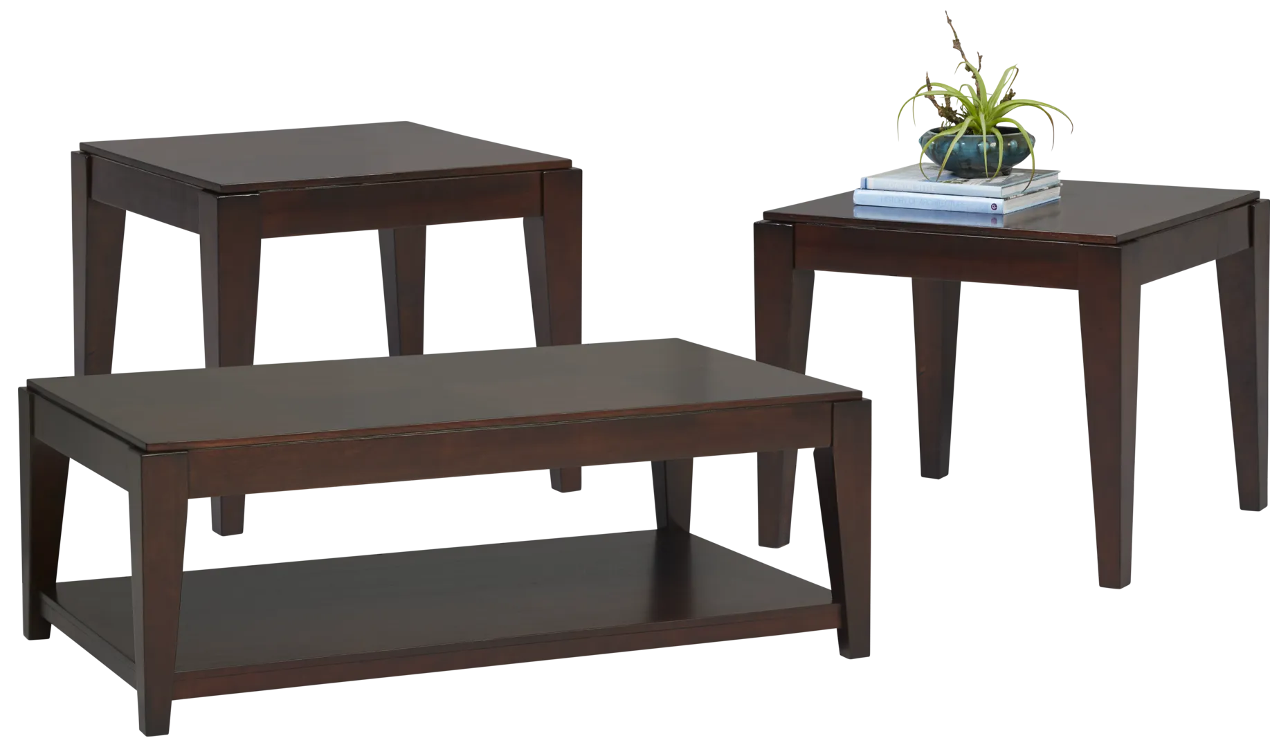 dark cherry 3 pc table set