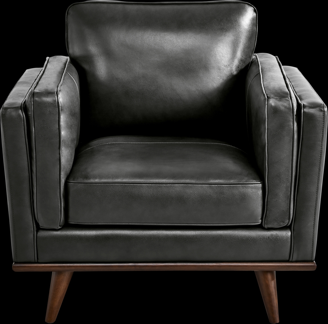 Cassina Court Black Leather 6 Pc Living Room - Thumbnail - Image 5
