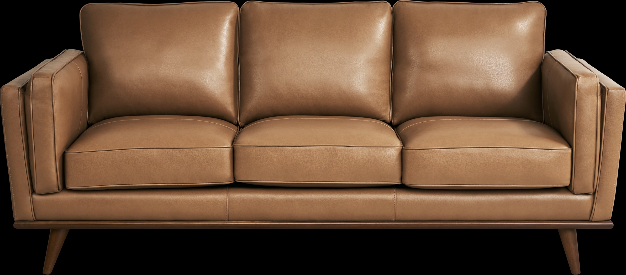 Cassina Court Caramel Leather 5 Pc Living Room - Thumbnail - Image 2