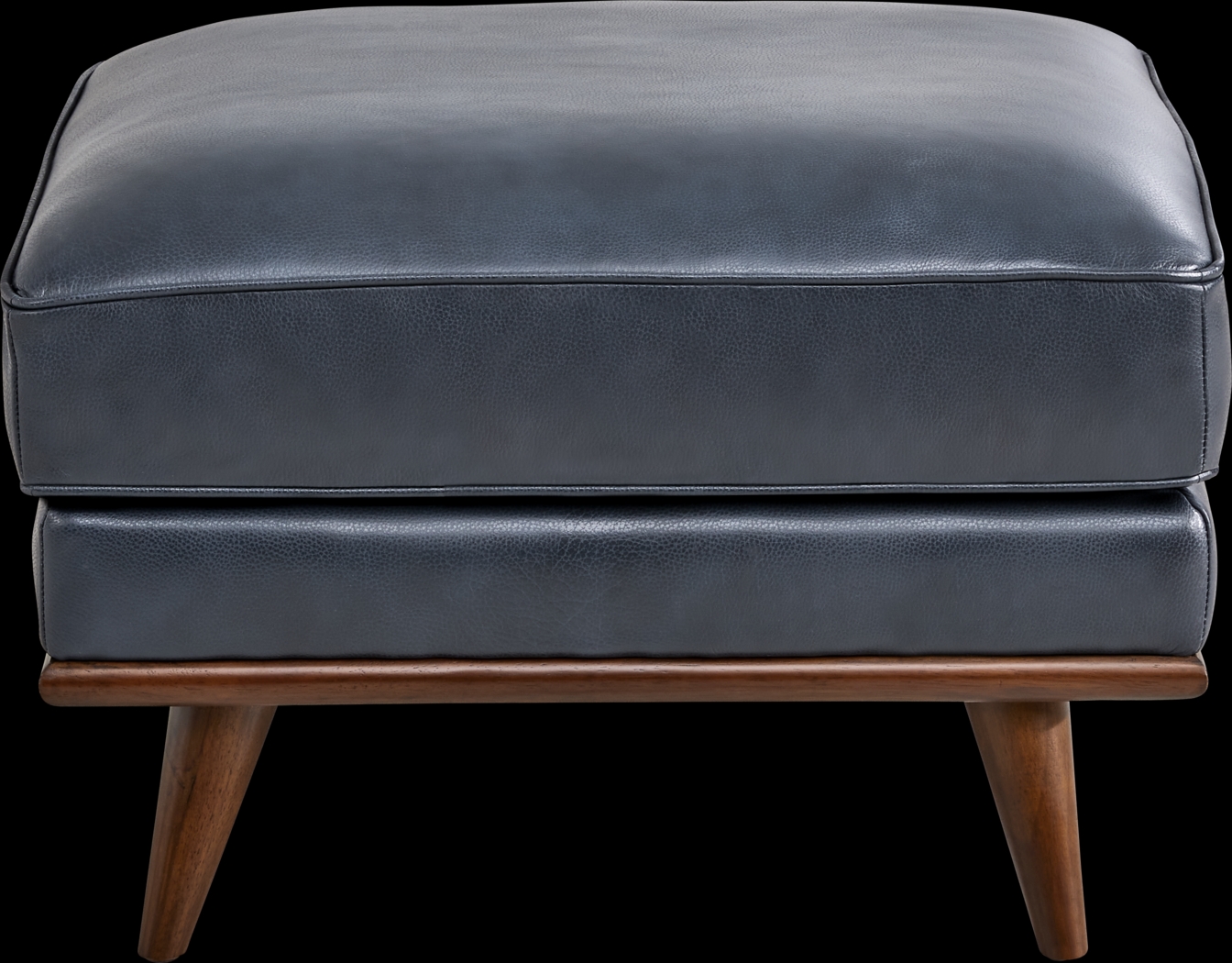 Cassina Court Navy Leather Ottoman - Thumbnail - Image 2