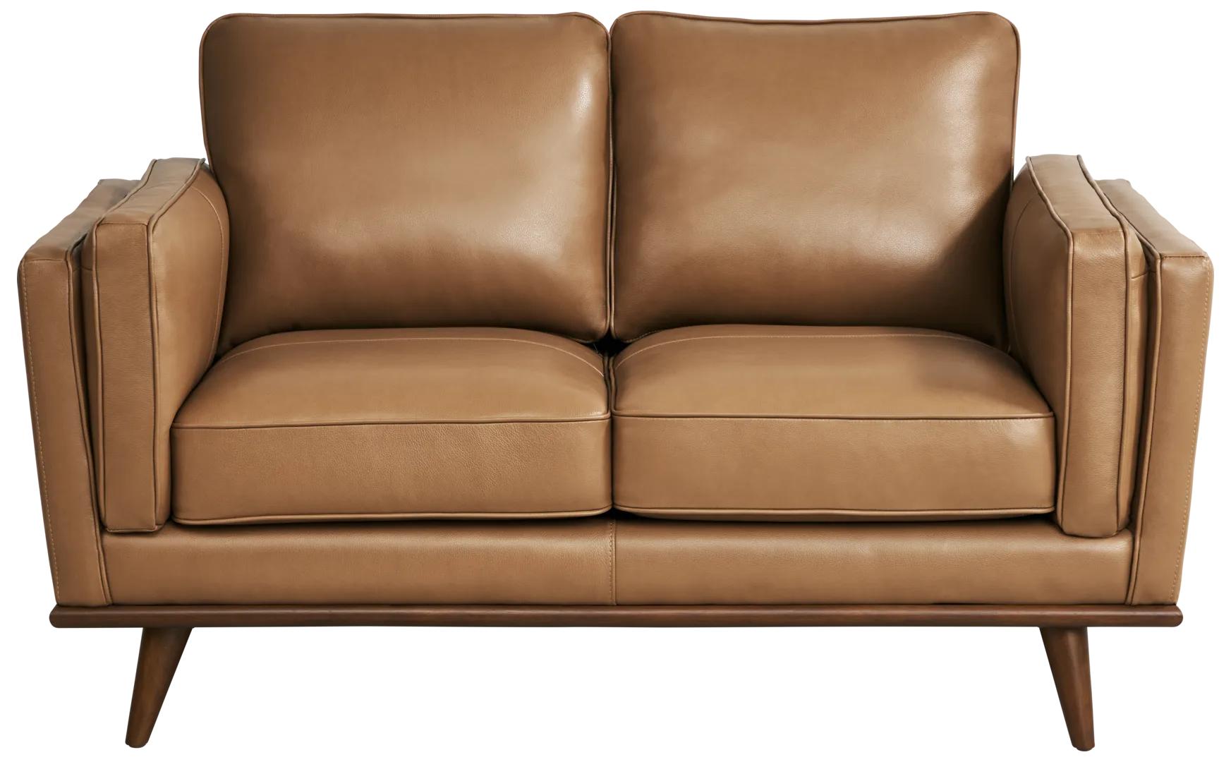 caramel loveseat