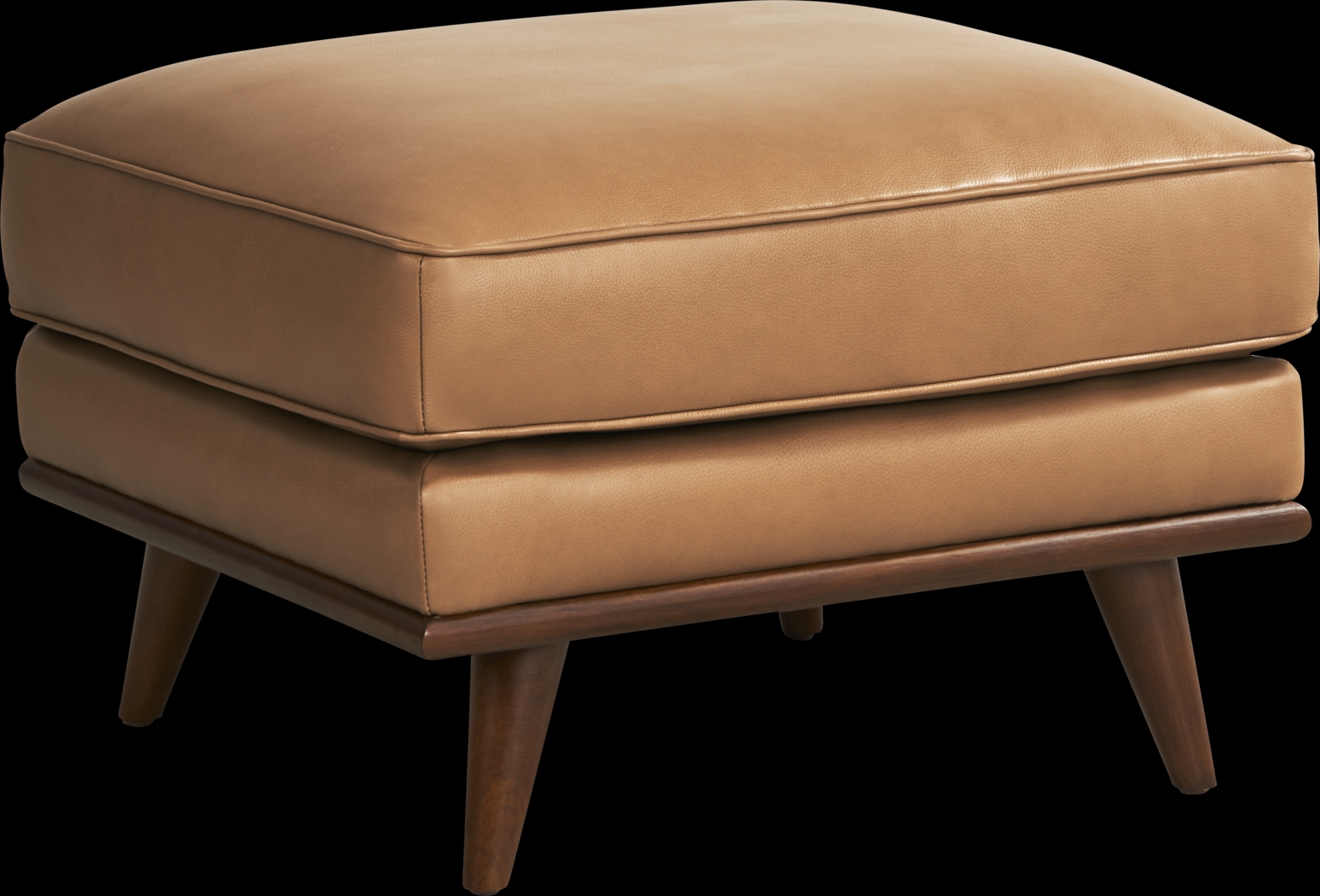 Cassina Way Caramel Leather Ottoman - Thumbnail - Image 1