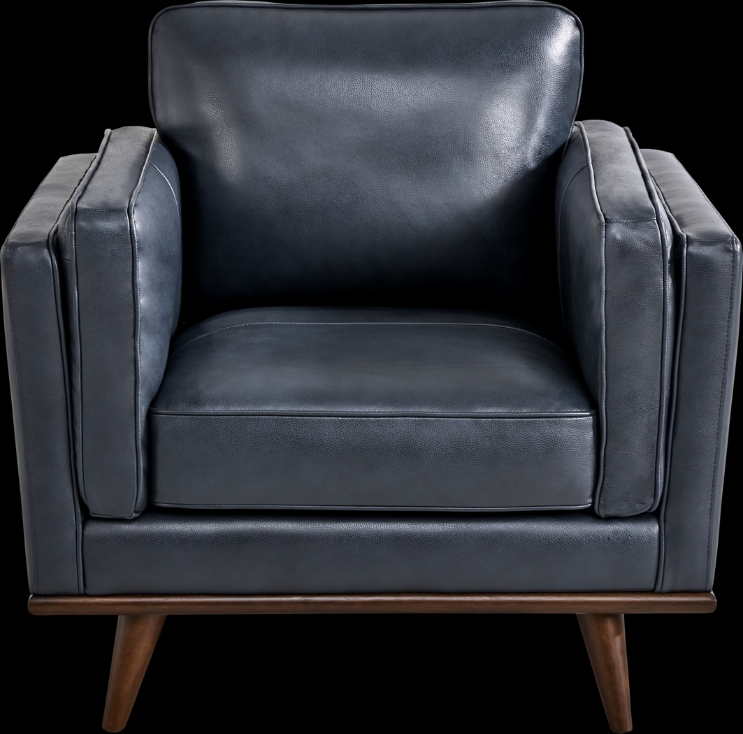 Cassina Way Navy Leather 3 Pc Living Room - Thumbnail - Image 7