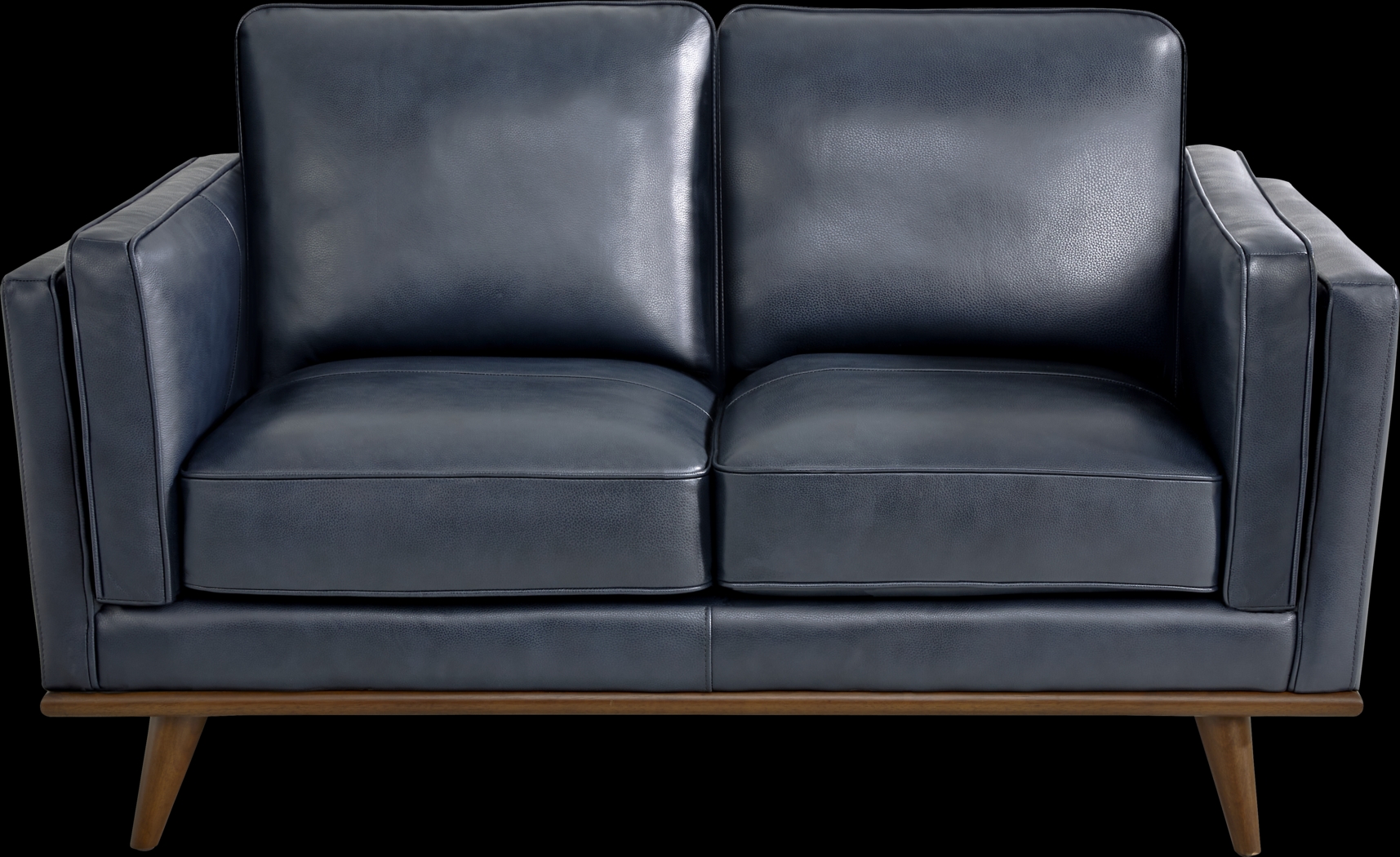 Cassina Way Navy Leather 5 Pc Living Room - Thumbnail - Image 4