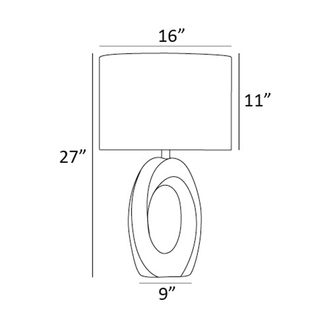 Cassington White Table Lamp - Thumbnail - Image 4
