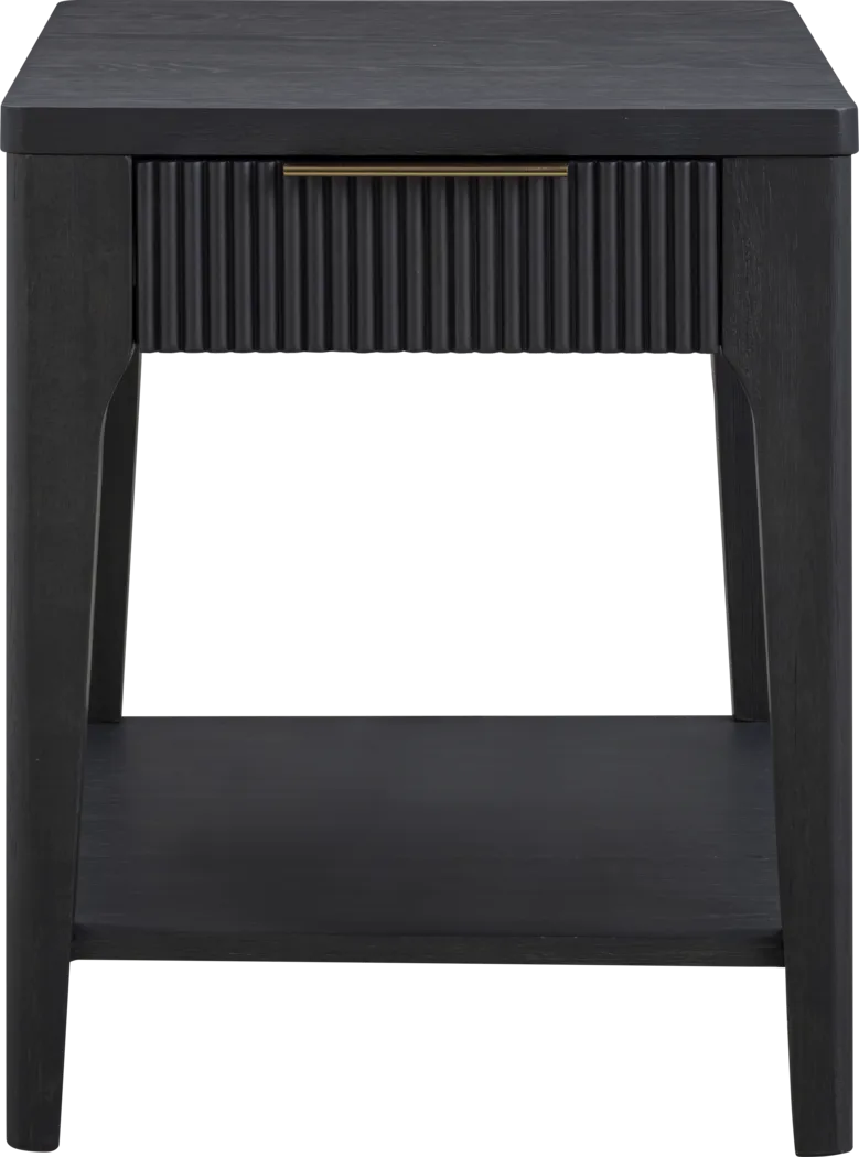 Cassius Black Chairside Table - Thumbnail - Image 2