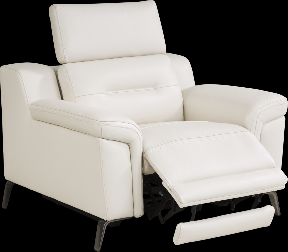 Castella Ivory Leather 3 Pc Dual Power Reclining Living Room - Thumbnail - Image 13