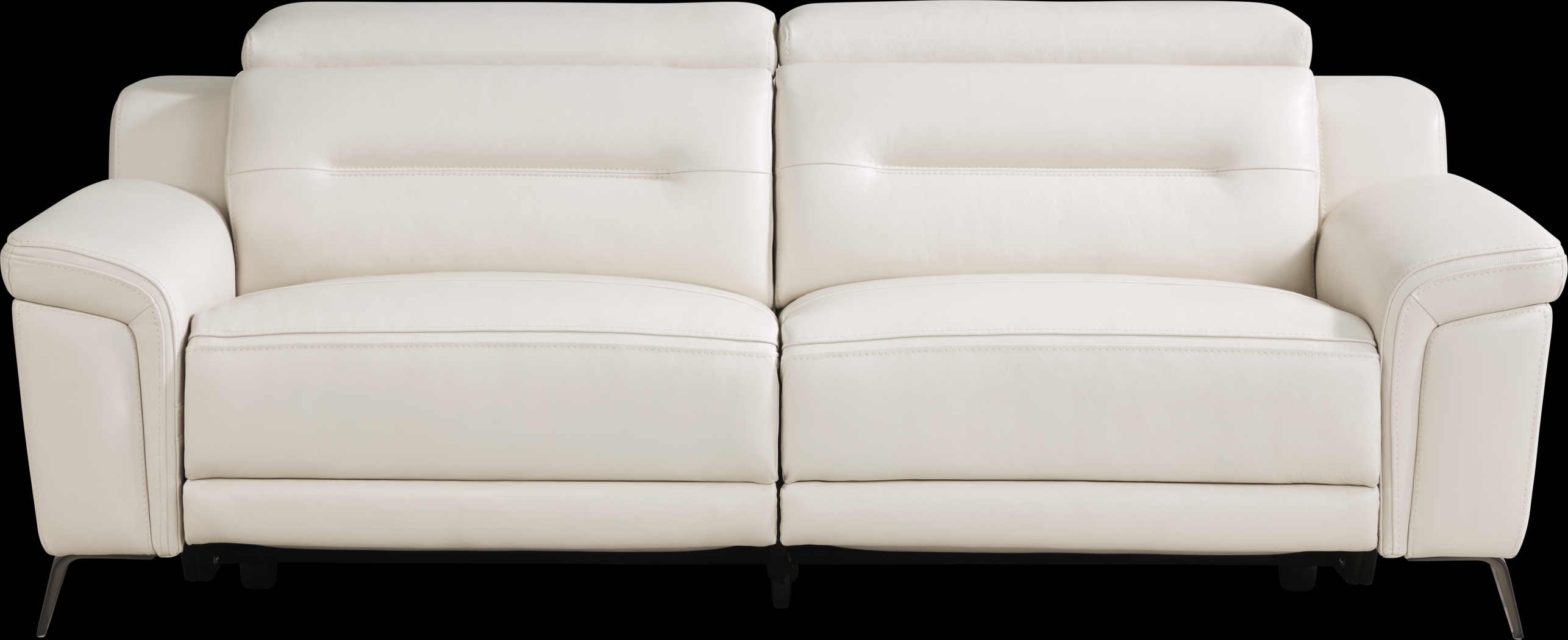 Castella Ivory Leather 2 Pc Dual Power Reclining Living Room - Thumbnail - Image 3