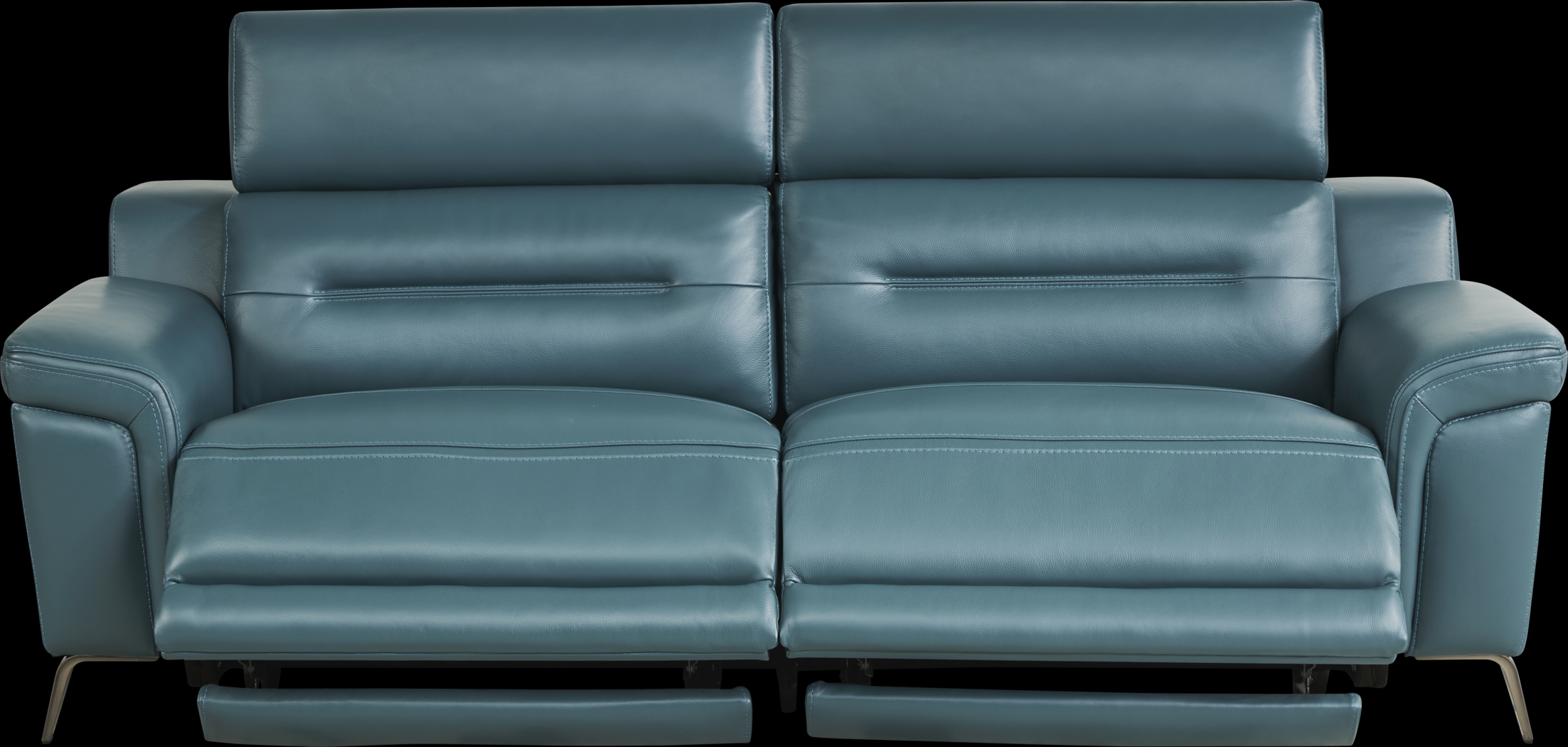 Castella Teal Dual Power Reclining Sofa - Thumbnail - Image 1