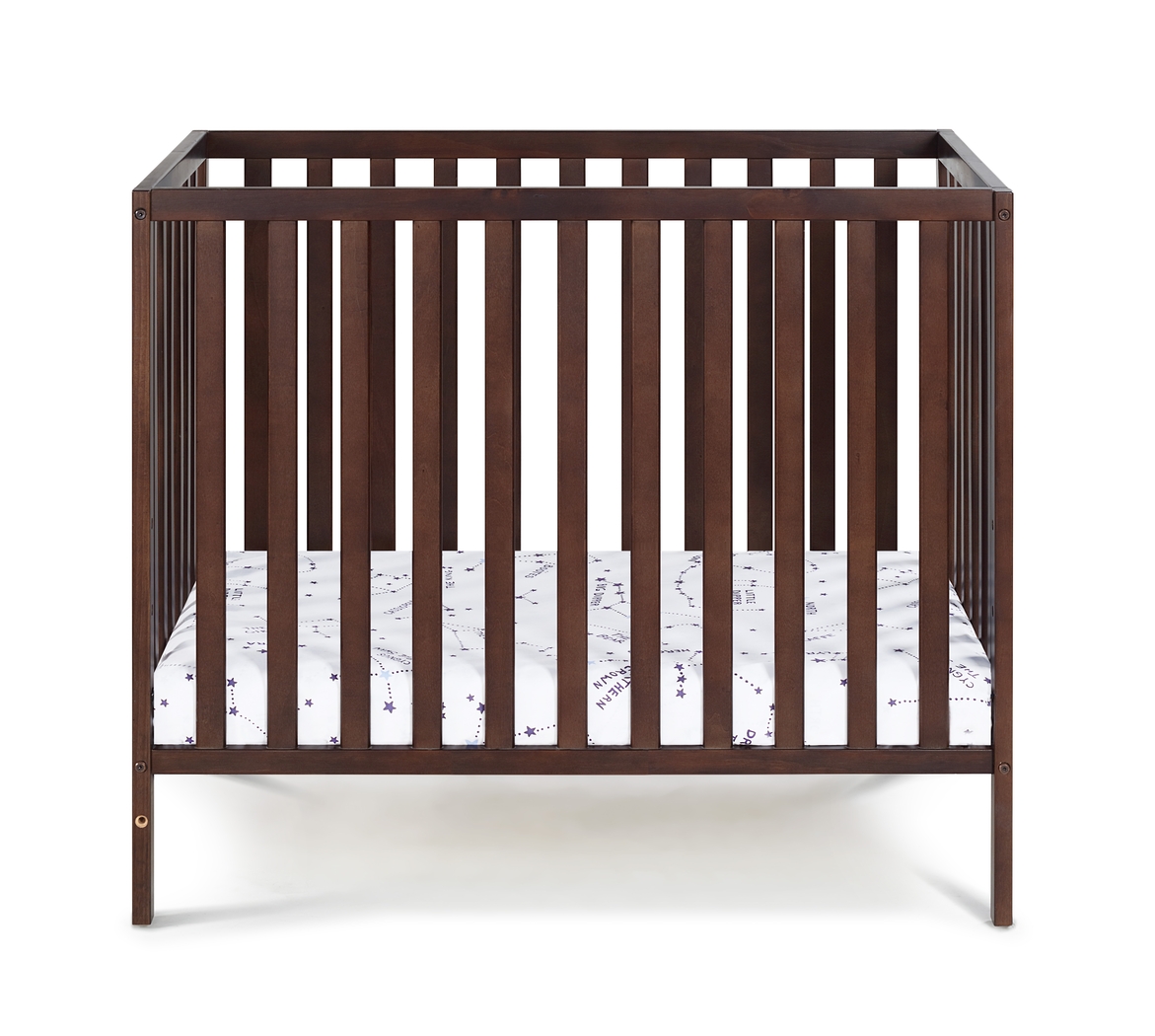 Castellon Brown Mini Crib with Mattress Pad - Thumbnail - Image 3