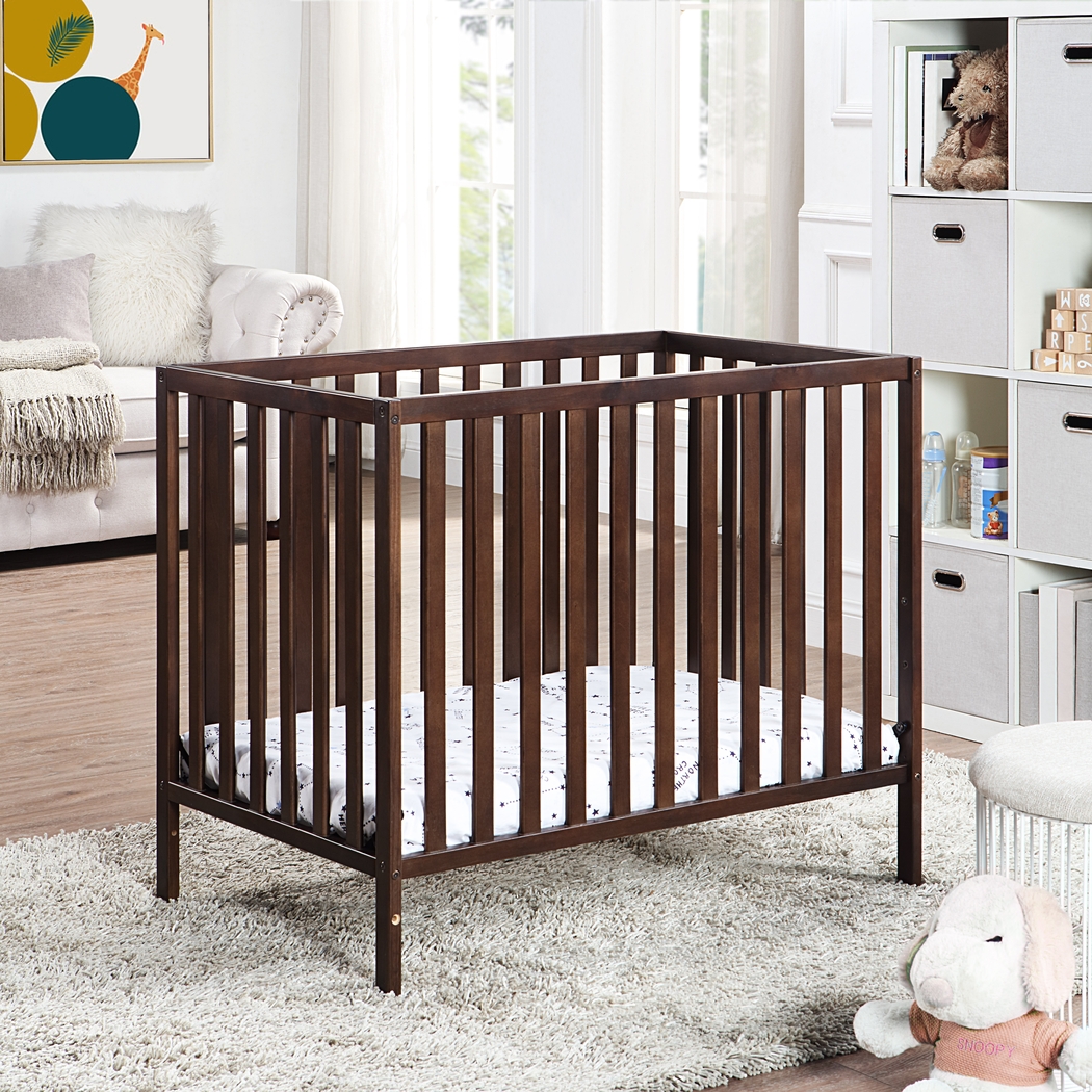 Castellon Brown Mini Crib with Mattress Pad - Thumbnail - Image 4