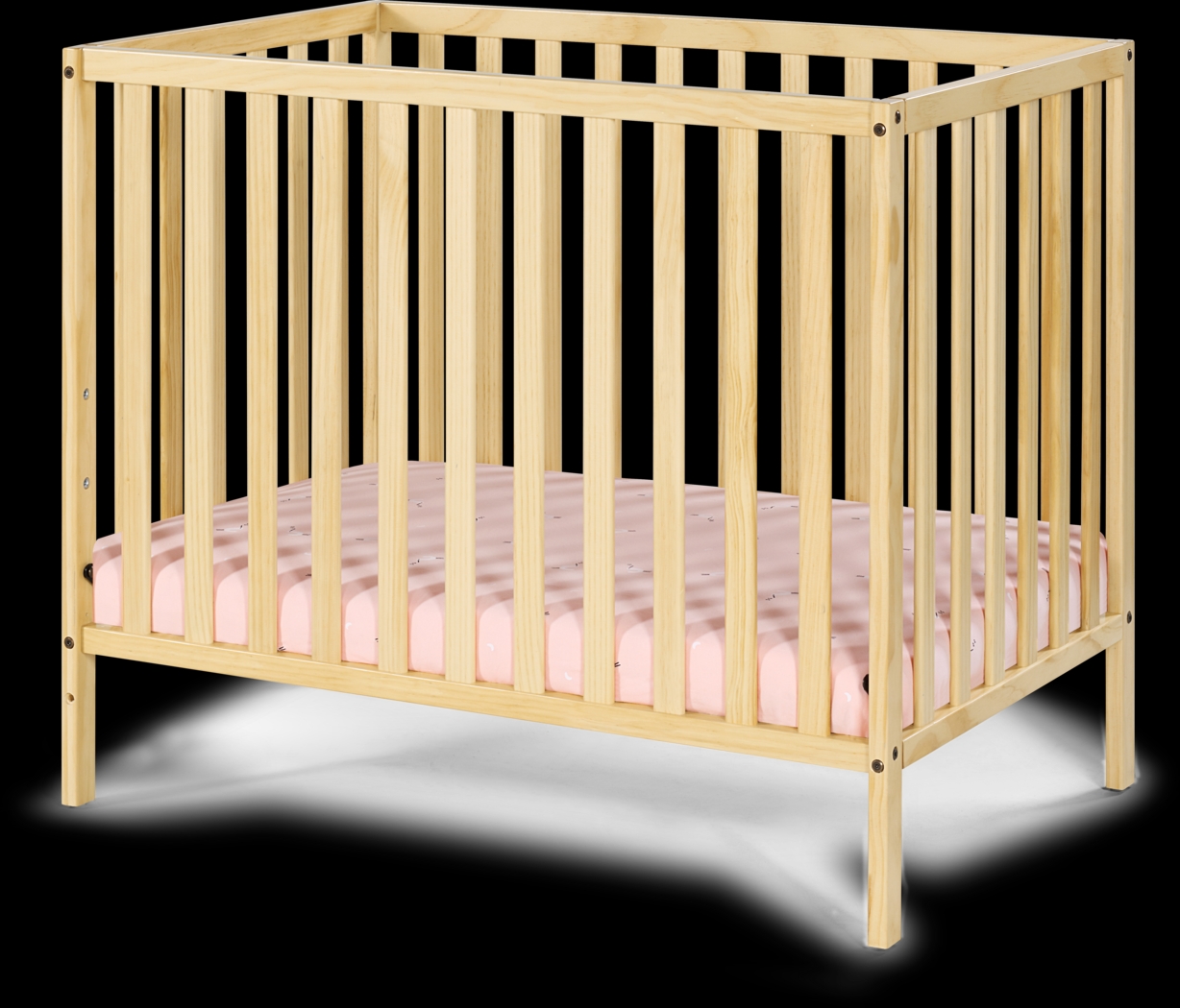 Castellon Natural Mini Crib with Mattress Pad - Thumbnail - Image 1