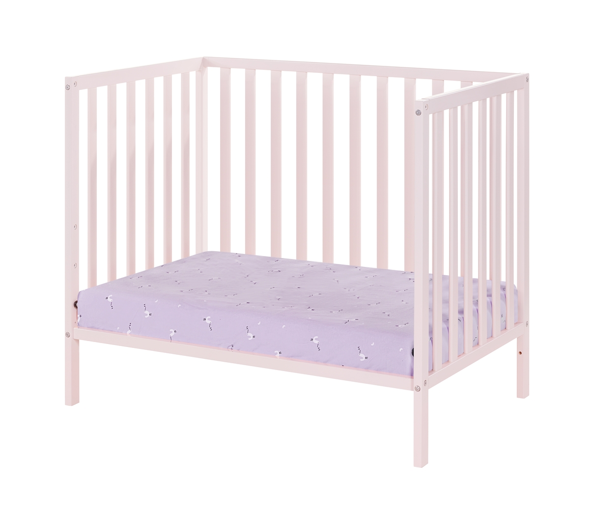 Castellon Pink Mini Crib with Mattress Pad - Thumbnail - Image 3