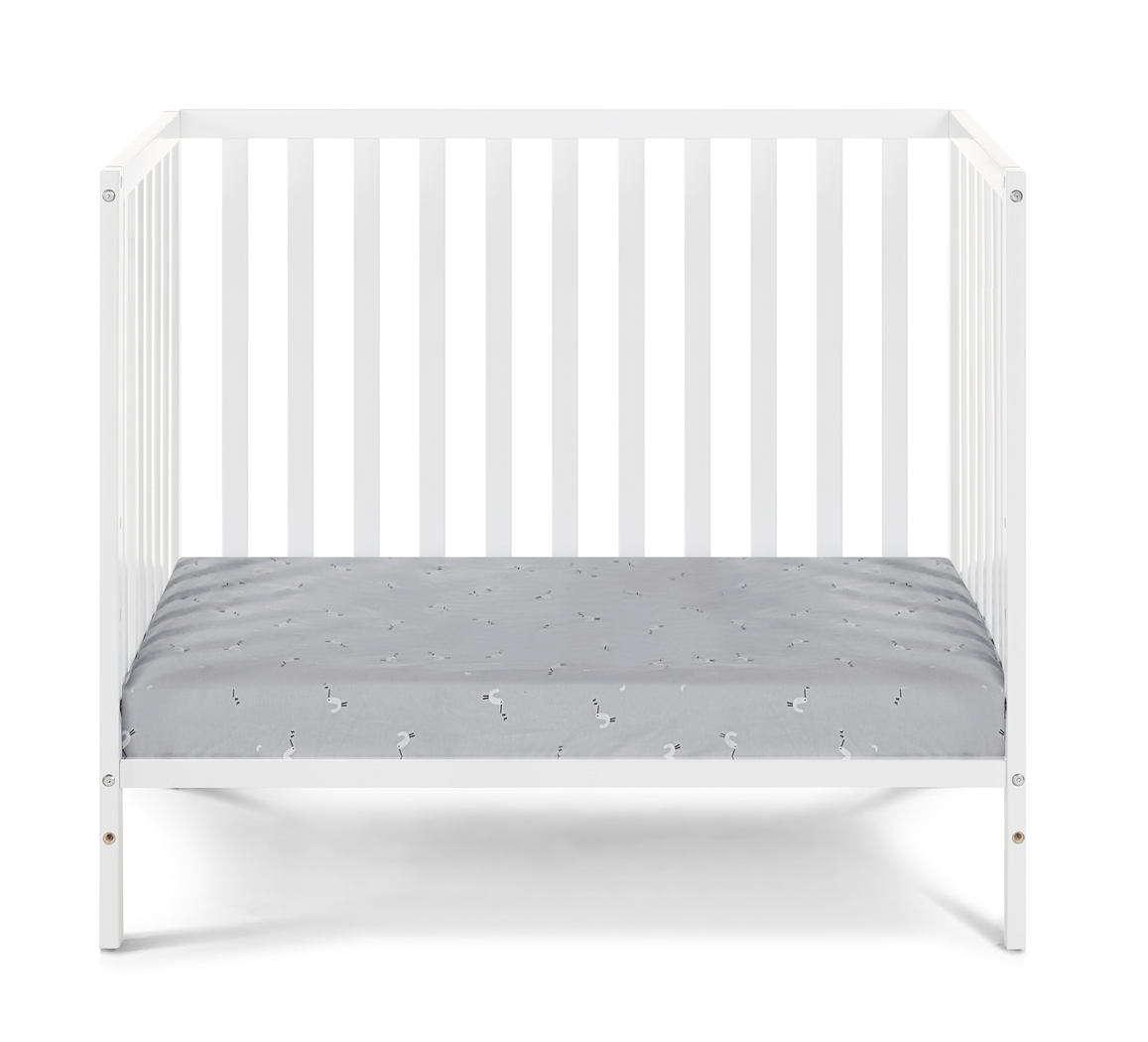 Castellon White Mini Crib with Mattress Pad - Thumbnail - Image 3