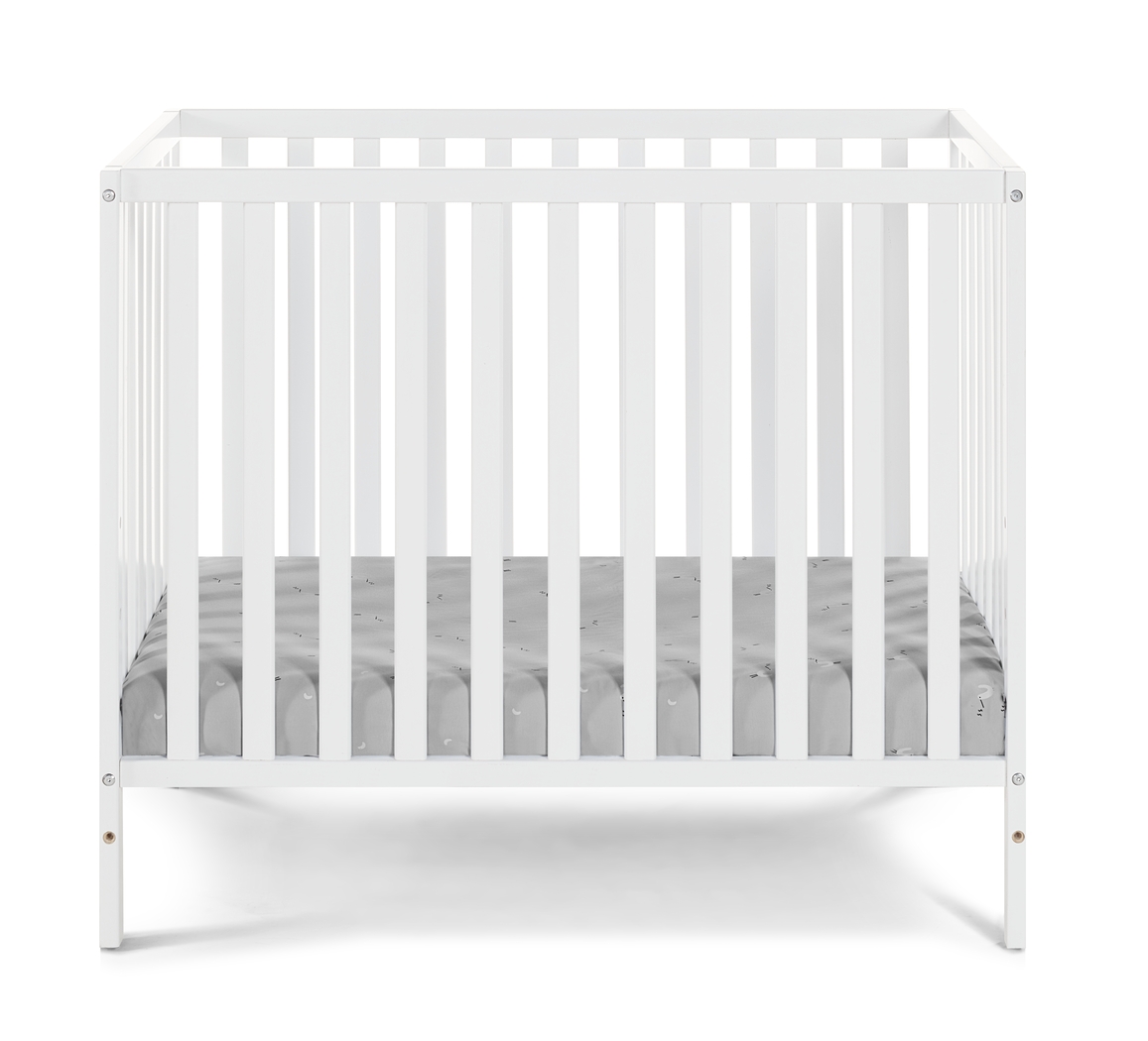 Castellon White Mini Crib with Mattress Pad - Thumbnail - Image 4