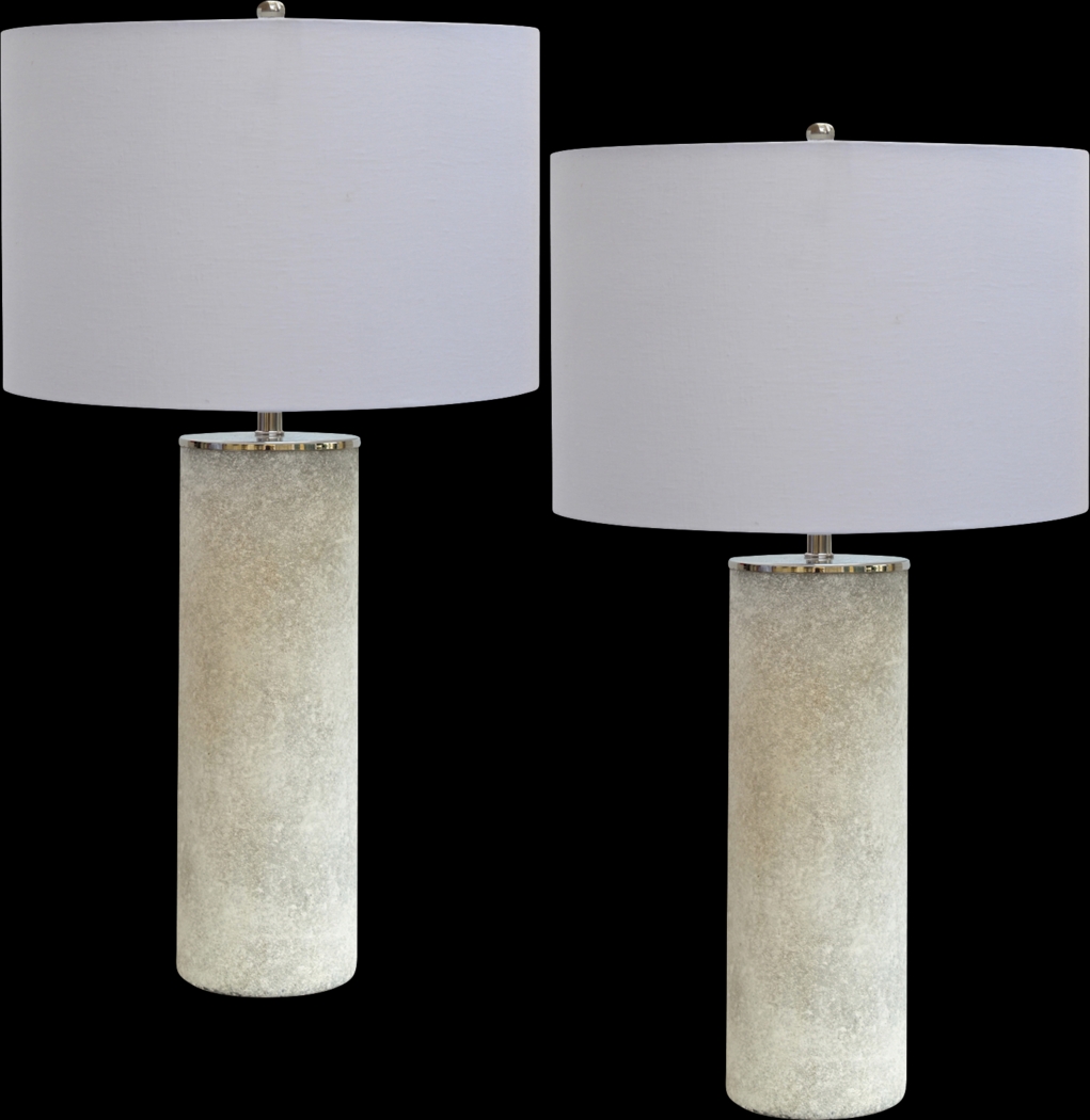 Castle Douglas White Table Lamps, Set of 2 - Thumbnail - Image 1