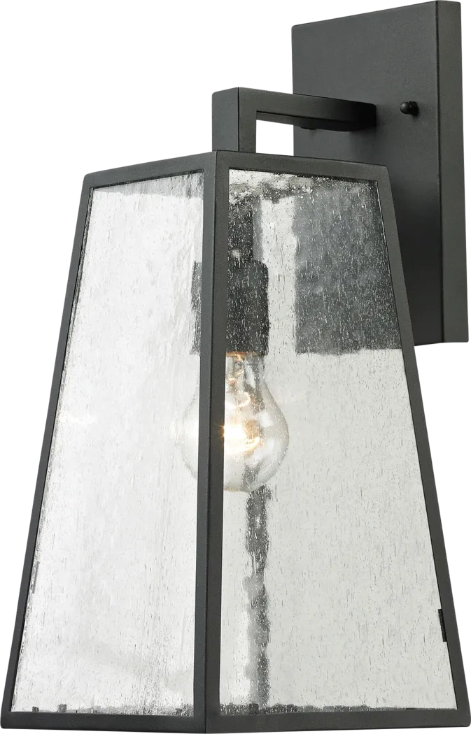 Castlereagh Black Large Outdoor Wall Sconce - Thumbnail - Image 1