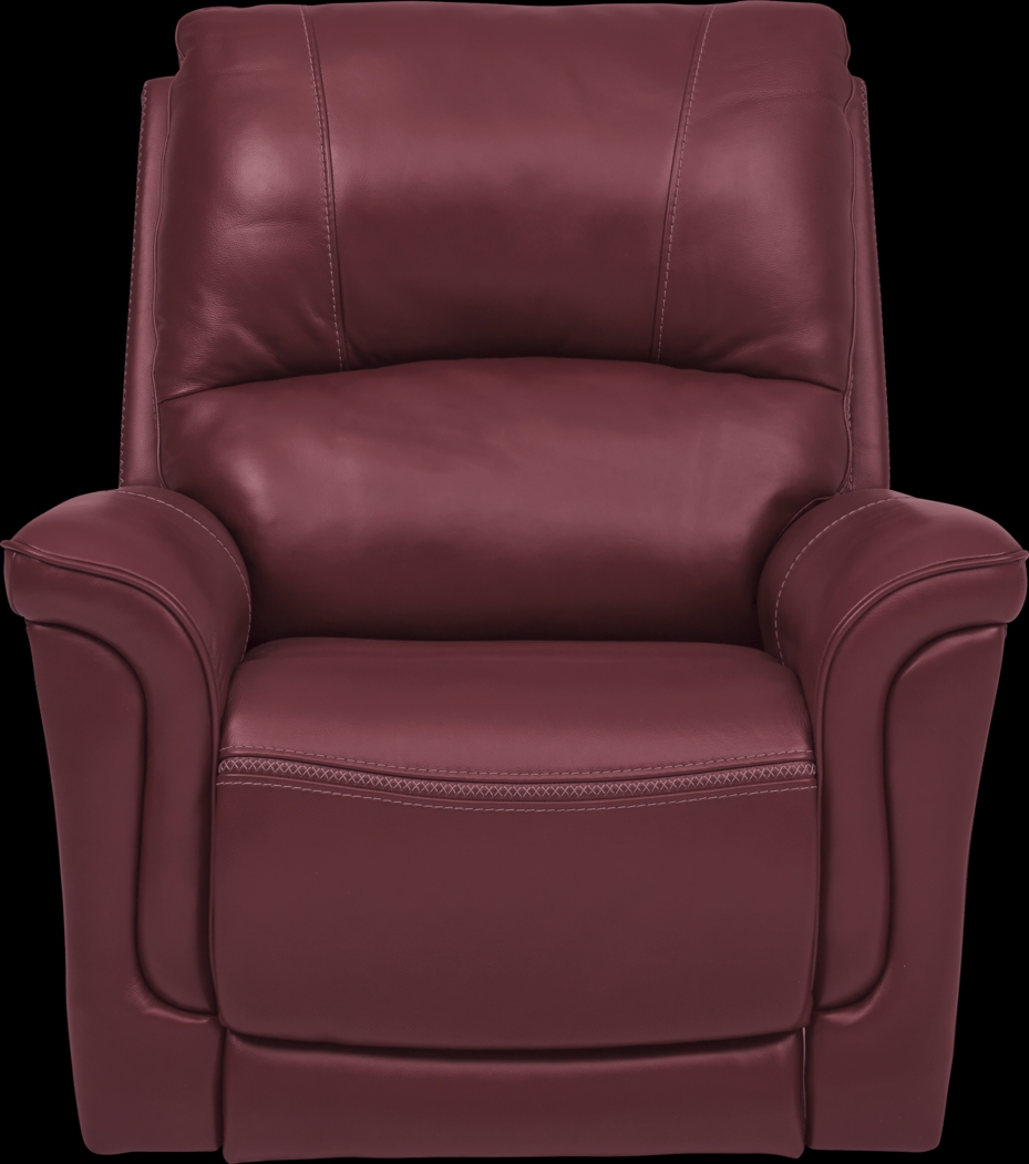 Castmore Red Triple Power Leather Recliner - Thumbnail - Image 1