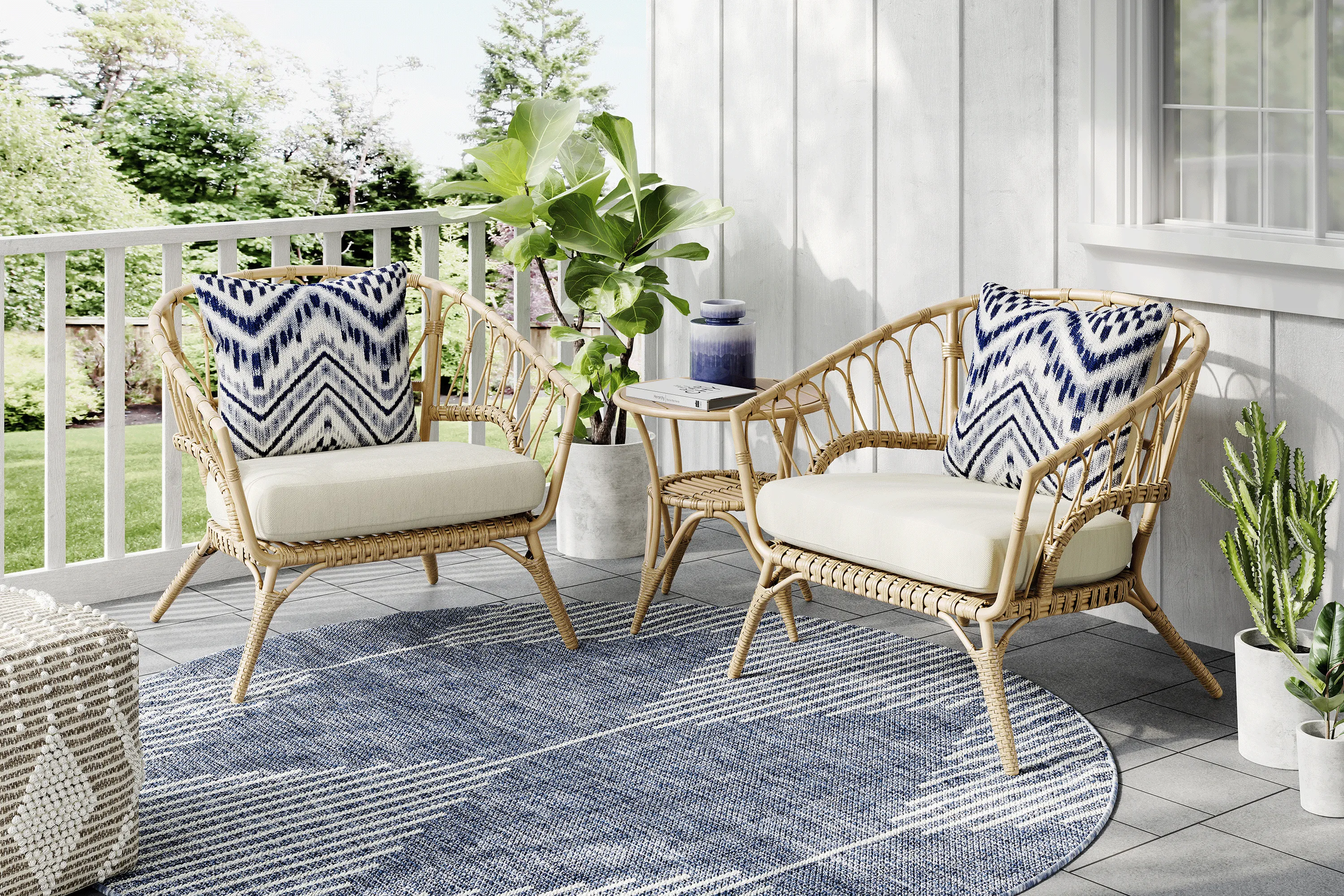 Catalina Natural Outdoor End Table - Thumbnail - Image 2