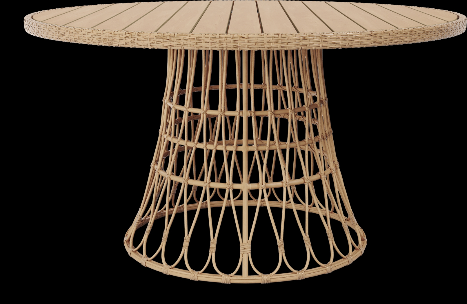 Catalina Natural 54 in. Round Outdoor Dining Table - Thumbnail - Image 3