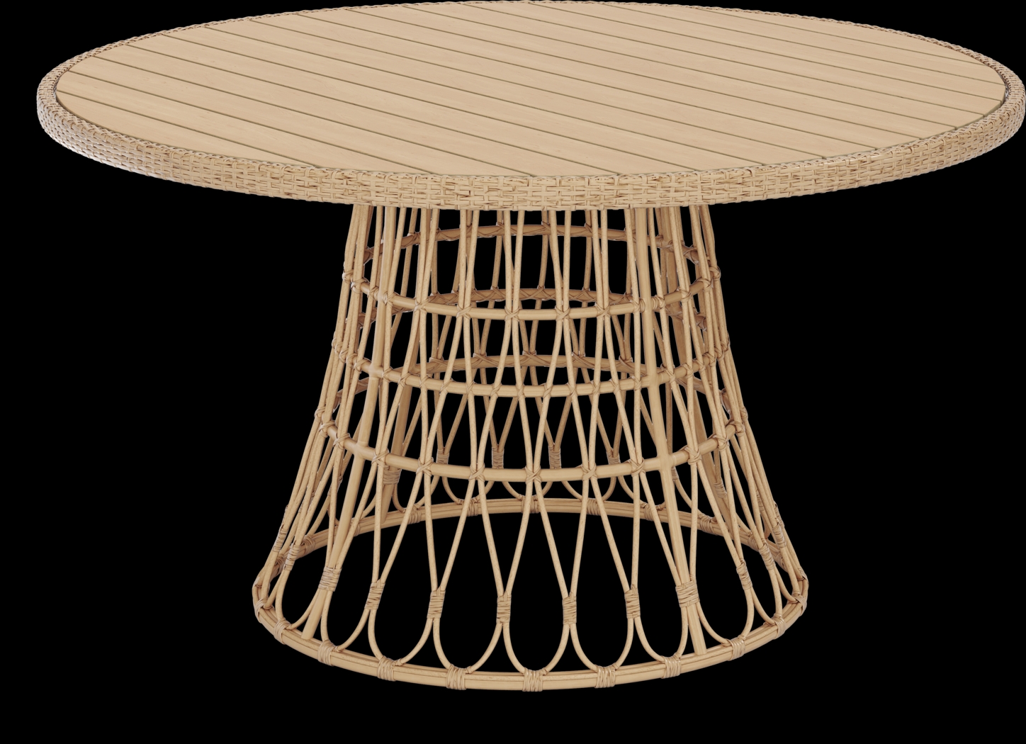 Catalina Natural 54 in. Round Outdoor Dining Table - Thumbnail - Image 1