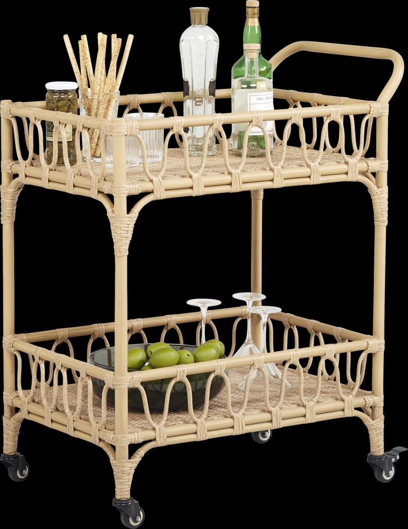 Catalina Natural Outdoor Bar Cart - Thumbnail - Image 2